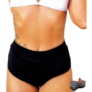 Period Swimwear for Teens, Women - Period Bathing Suits for Teen Girls, High Waisted Period Swim Bottoms (Small, Black)