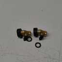 Twinkle Star 3/4" Brass Shut Off Valve Gooseneck Garden Hose Connector, 2 Pack