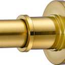 BRIOFOX Industrial Shower Curtain Rod - Rustproof Non-Slip 43-72 Inches Tension Curtain Rod for Window or Bathroom, Sunglow Gold