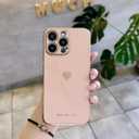 Compatible with iPhone 12 Pro Max Case for Women Girls, Luxury Fashion Plating Edge & Cute Love Heart Soft TPU Shockproof Protection Phone Case for iPhone 12 Pro Max 6.7 Inches,Mint Green