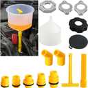 15PCS No Spill Car Coolant Funnel Kit, Spill Free Vehicle Radiator Coolant Filling Funnel, Spill Proof Auto Radiator Funnel Bleeder Accessories with Adapters, Universal for Most Cars
