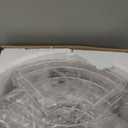 LEDIARY 20" Caged Ceiling Fan with Light, Small Flush Mount Ceiling Fan with App&Remote, Low Profile Bladeless Ceiling Fan Light Fixture 6 Speed, Reversible and Quiet Motor-White Gold