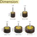 10 Pcs Abrasive Flap Wheels Sander, 1/4'' Shank Flap Wheel for Drill, Grinder, Rotary Tools (25/30/40/50/60mm)