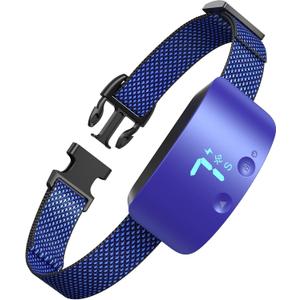 NBJU Bark Collar for Dogs,Rechargeable Anti Barking Training Collar with 7 Adjustable Sensitivity and Intensity Beep Vibration for Small Medium Large Dogs(Dark Blue)