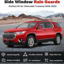 Canvcle Traverse Rain Guards - Window Visors for Chevrolet Chevy Traverse 2018-2023, Outside-Mount Tape-On Side Window Wind Deflectors for Traverse Accessories, Vent Visors Shades Rainproof Black 4PCS