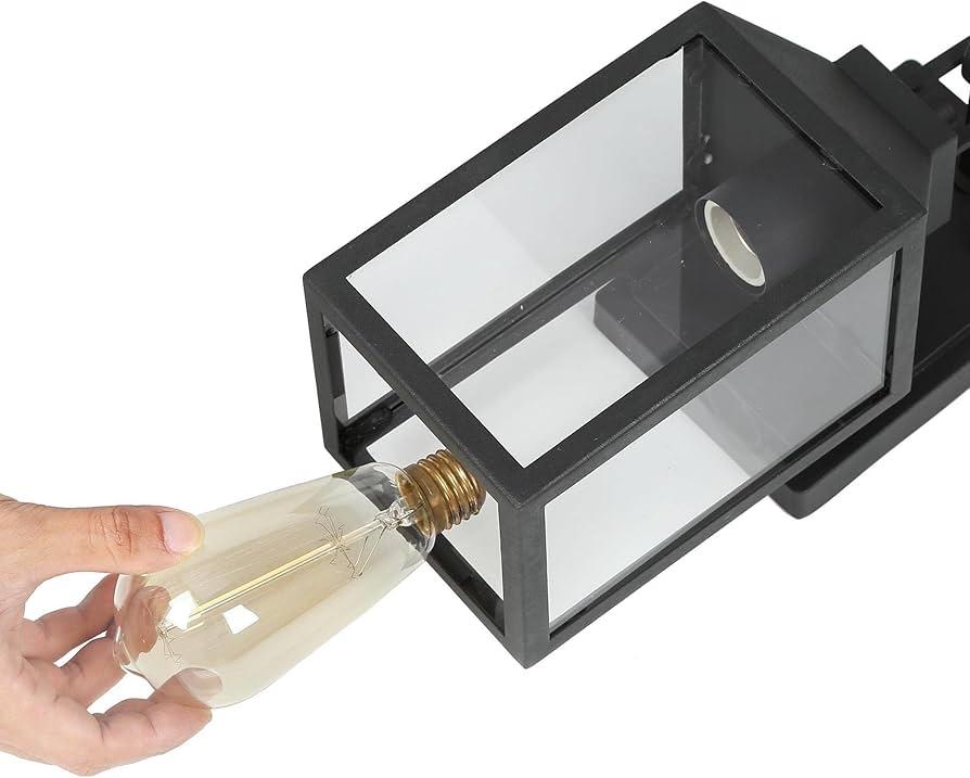 classy leaves Black Farmhouse Outdoor Wall Lights, Exterior Anti-Rust Waterproof Wall Mount Sconce Lantern Light Fixture with Clear Glass Shade for Porch, Patio, Froot Door, Garage