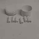 Mini Desk Trash Can with Lid with Trash Bags 180 Pcs Swing-Lid Tiny Countertop Garbage Bin Small Table Top Plastic Covered Waste Basket (White)