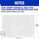 Fanpat Instant Canopy Tent Sidewalls for 10x10 Pop Up Canopy Waterproof,99% UV Protection3 Piece Sidewalls, White(3PCS Sidewall Only, Canopy Tent NOT Included)