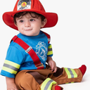 Spooktacular Creations Halloween Toddler Firefighter Costume, Baby Fireman Costume for Infants Boys Halloween Dress Up Party 12-18M