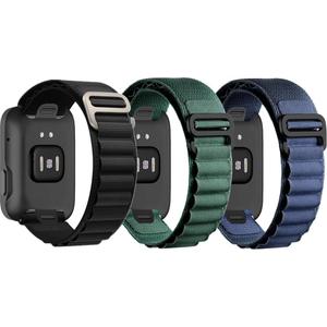 Alpine Loop Band Compatible with Apple Watch Band 49mm 46mm 45mm 41mm 44mm 40mm 42mm 38mm Men Women, Nylon Sport Loop Bands for Apple Watch Ultra 2&1 iWatch Series10 9 8 7 SE 6 5 4 3 2 1 (3-Green/Black/Blue)