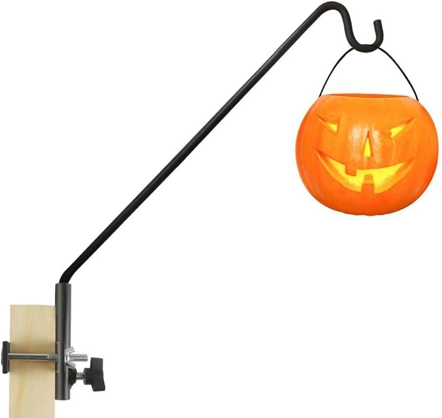 MIXXIDEA Extended Fence Deck Hook Rail Heavy Duty Bird Feeder Hook, Adjustable Plant Bracket for Bird Feeders, Planters, Suet Baskets, Lanterns, Wind Chimes and More (43 In Long Fence Hook-1 Pack)