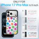 Clear TPU Phone Case Cover for iPhone with Design, Drop Protection, Cute Case for Girl Women (Clear-Colorful Polka Dots, iPhone 17 Pro Max)