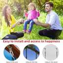 PELLOR Wood Swing Seat, Carbonized Hanging Wood Tree Swing 16.9 x7.9 x0.5 in for Adult Kids Children Anticorrosive & 100% Waterproof Wooden Swing Set 440lbs Load Indoor Outdoor Backyard Play