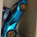 MIEBELY Lamborghini Remote Control Car, 1:12 Scale Lambo Toy Car 2 X 7.4V 900mAh Officially Licensed 12Km/h Fast Rc Cars with Led Light 2.4Ghz Model Car for Adult Boys Girls Birthday Ideas Gift - Blue