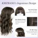 Hair Toppers for Women with Thinning Hair 20 Inches Long Wave 360 3D Synthetic Clip in Topper Hairpieces with French Bangs Big Base Adds Volume and Natural Coverage