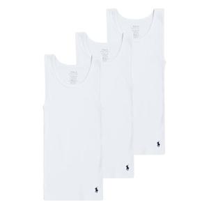 POLO RALPH LAUREN Boys' Multi-Pack Tank Top Undershirt, White 3-Pack 2 XL