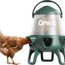 Omlet No Waste Chicken Feeder for Coop | Large 25lb Anti-Spill Poultry Feeder with 6 Feeding Ports | Feeds 12 Hens for 7 Days | Hanging or Free Standing | Weatherproof