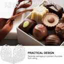 Alipis Hollow-Out Chocolate Packaging Tray 1.4 Inch Paper Truffle Liners for Wedding Party Candy Separating Tray 50Pcs