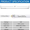 8 Pack 21 Inch F13T5/WW Fluorescent Light Bulb, 3000K Warm White, T5 13 Watts Fluorescent Replacement Bulb for Counter and Cabinet Fixture, G5 Base