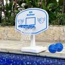 Pool Basketball Hoop, Oversized Poolside Basketball Hoop for Swimming Pool Basketball Game, 34"x34"x42.2" Water Basketball Hoops with Lengthen Base/ 2 Balls/Pump, Made for Teens, Adults.