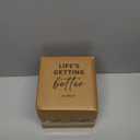 LE TAUCI Butter Crock, Butter Dish with Lid, Butter Container for Counter with Water Line, Embossed French Butter Keeper for Spreadable Butter, Suit For Housewarming - Set of 1, Arctic White, Bee