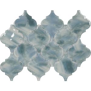 5 Sheets Arabesque Porcelain Tile for Kitchen Backsplash