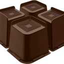 ANNKUT Bed Risers 8 Inch Heavy Duty, Furniture Risers for Bed Desk Table Sofa Couch,Oversized Bed Lifts Risers,Support up to 5000 Lbs(4 Pack Brown)