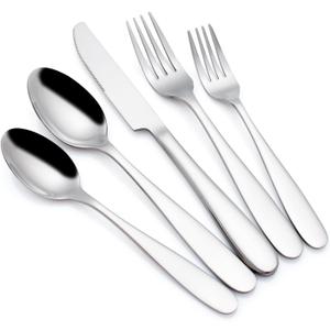 Silverware Set, CITESANA 20-Piece Heavy Duty Mirror Polished Stainless Steel Flatware Set Cutlery Set Flatware Service for 4