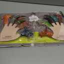 Fun Little Toys 10 Pcs Dinosaur Head Finger Puppets, Best Choice for Party Favors, Stocking Stuffers, Pinata Fillers and Goodie Bag Fillers