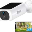 ANRAN 5MP Solar Security Camera Outdoor, Wireless Battery Powered WiFi Camera for Home Surveillance with Built-in Solar Panel, Color Night Vision, 2-Way Audio, Siren Alarm, Works with Alexa, C3 Max