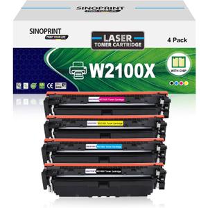 210X Toner Cartridges 210A with Chip Compatible Replacement for HP Color Laserjet Pro MFP 4301fdw 4301fdn Pro 4201dw 4201dn Series Printer 210 W2100A W2100X High Yield 4 Packs Color Toner