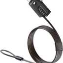 Adjustable Combination Cable Lock - 6.5ft Steel Cord for Trail Camera, Kayak, Luggage, Suitcase, Helmet - Zinc Alloy, 10,000 Codes, Easy to Use