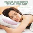 RQUXMT Piercing Pillow for Side Sleepers with Ear Hole, Donut CNH Pillow, Pressure Reduction, Skin-Friendly Washable Adjustable Ear Cushion (Large, Cotton, Light Pink)