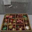 Alupssuc 82pcs Christmas Balls Ornaments Set, Delightful Classic Gift Set, Shatterproof Plastic Decor for Xmas Tree Holiday Wedding Party Decorations with Hanging Strings, Gold, Red and Green