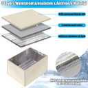 Ribbonlic 2 Pack Window Air Conditioner Cover for Outside Winter Windproof 3 Layer Insulation Window Air Conditioner Freeze Protection Cover for Outdoor Ac Unit(21" w X 16" d X 15" h,Beige)