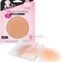 Hollywood Fashion Secrets Silicone CoverUps Size 2 - Nipple Covers for Women, Pasties Nipple Covers, Reusable Sticky Boobs Concealers, Self Adhesive, Medium Shade, 1 Pack (Beige, M)
