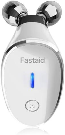 ELISHINE Microcurrent Facial Devices, Face Microcurrent Device, Facial Roller Massager for Double Chin, Boost Skin Care Products Absorption, Glossy White