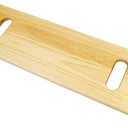Essential Medical Supply Heavy Duty Transfer Board for Bath, Toilet, Bed or Wheelchair - Wood Slide Board with Two Handles for Easy Patient Transfers for Seniors and The Elderly, 8in x 30in