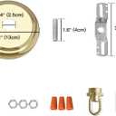 10 Feet Heavy Duty Gold Chain with 5" Light Canopy Kit for Chandelier, Swag Light Kit Light Fixture Mounting Bracket for Hanging Light,L0019