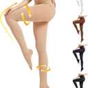MGANG Medical Compression Pantyhose for Women & Men, 15-20mmHg Graduated Compression Support Tights, Open Toe, Opaque Waist High Compression Stockings for Edema, Varicose Veins, Flight, DVT, Beige XXL