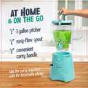 Nostalgia Frozen Drink Maker and Margarita Machine for Home - 128-Ounce Slushy Maker with Stainless Steel Flow Spout - Easy to Clean and Double Insulated - Aqua