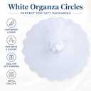 200 PCS X 9.25 Inch White Organza Tulle Circles Round Organza Bags Jewelry Candy Pouch Christmas Wedding Party Favor Gift Bags