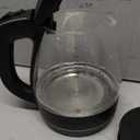 OVENTE Electric Kettle, 1.5L Borosilicate Glass Countertop Water Heater and Boiler for Coffee or Tea, BPA-Free, Auto Shut-Off, Boil-Dry Protection, Removable and Washable Spout Filter, Black KG83B (1.6 Quarts)