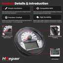 ATV Speedometer Gauge Cluster Compatible with 2004-2012 Polaris Sportsman 400 450 500 700 800 Replace Speedometer Assembly OEM#3280431 3280482