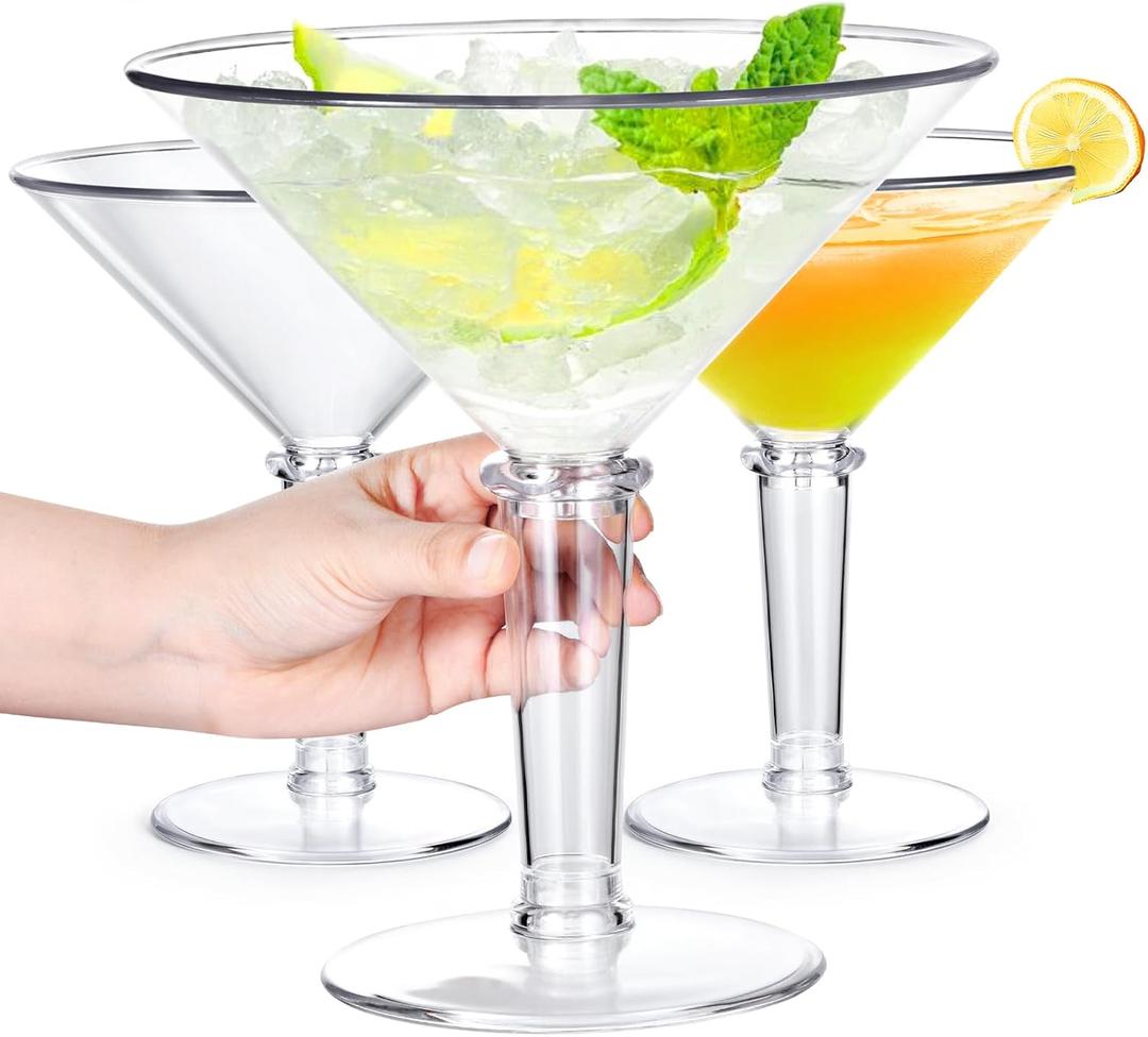 48oz Giant Martini Glass Plastic Large Martini Glasses For Centerpieces Perfect For Martini Party Decorations Gifts & A Tini Bit Older Birthday(3pcs)