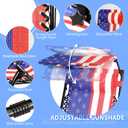 Colorsoul Zero Gravity Chair, Folding Outdoor Recliner, Adjustable Patio Lounge Chair with Canopy Shade, Side Cup Holder Tray, Removable Headrest, for Lawn, Beach, Support 400lbs, (American Flag), Single Pack