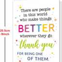 5 x Thank You Card for Friend Coworkers Family, 8×5.3 inches