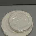 U-QE 60PCS Ivory Plastic Plates - Beaded Ivory Plates Disposable Heavy Duty - Perfect for Party, Baby Shower, Wedding, Birthday - Include 30PCS 10inch Dinner Plate & 30PCS 7inch Dessert Plate