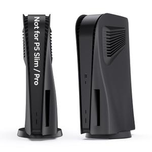 innoAura P5 Plates Cover Faceplates for 2020 Model P5 Disc Edition, Enhanced Cooling Vents & Dust Filter, Anti-Scratch Protective Case with Heat Dissipation Design (Black)