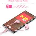 APETOO USB C Headphones for iPhone 15 Plus 16 17 Pro Max iPad Pro USB-C Wired Earbuds with Microphone Volume Control HiFi Stereo Type C Earphones for Galaxy S26 S25/S24/S23/S22, Pixel 10 9 8 7 6, Pink